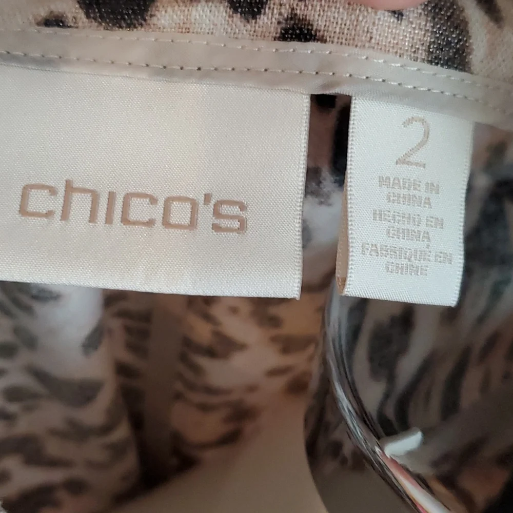 Chicos Leopard Linen Vest - Picture 8 of 13